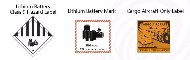 锂电池外包装的标签和标记