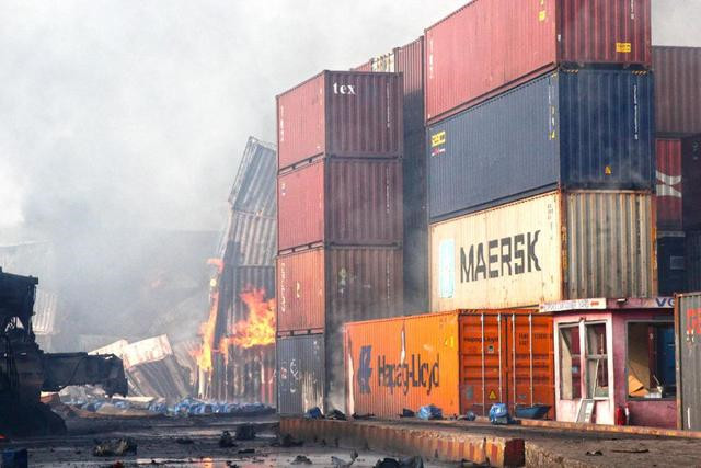 这是6月5日在孟加拉国吉大港地区拍摄的火灾现场