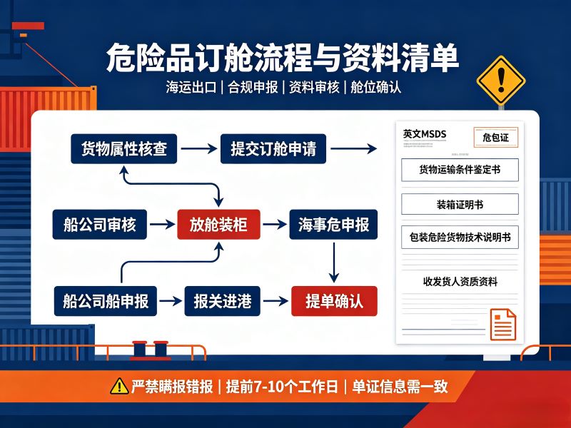 危险品订舱全套资料及标准操作流程详解